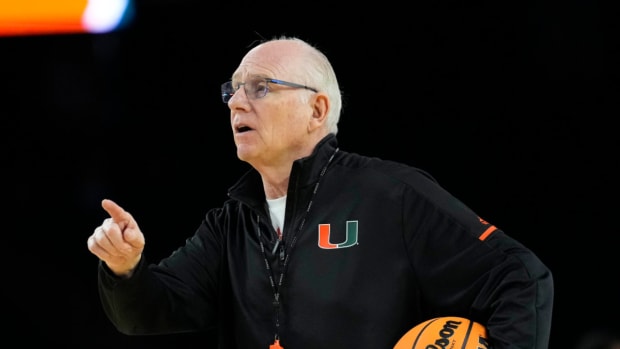 Miami Hurricanes head coach Jim Larranaga